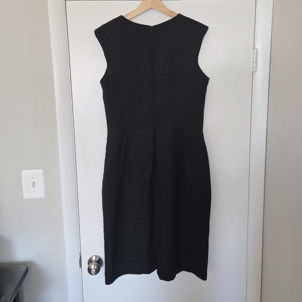 MM Lafleur Black Textured Evelyn Sheath Dress Size 14 - Picture 3 of 5